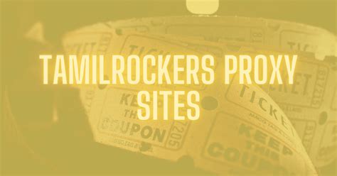 tamilrockers proxy site 2022|Tamilrockers Proxy